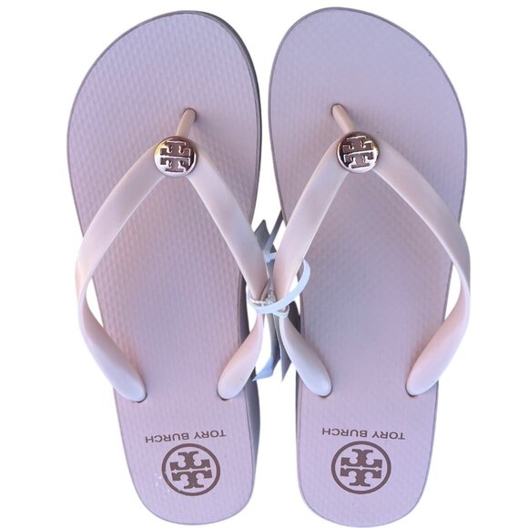 Tory Burch Shoes - Tory Burch Wedge Flip Flops Sandals Seashell Pink Size 11